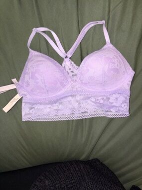 VS Lace Bralette in Light Lavender - Women's.
